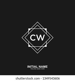 CW Initial logo letter with minimalist concept