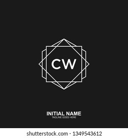 CW Initial logo letter with minimalist concept