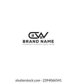  CW letter creative real estate vector logo design . CW creative initials letter logo concept.