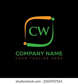 CW letter logo creative design. CW unique design.
