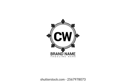 CW letter logo Creative Design. CW monogram Logo Unique Concept Vector. CW creative modern flat abstract initials letter logo.