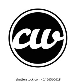 CW Letter Logo Design. CW letter logo icon design template elements Vector Illustration – Vector