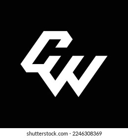 CW letter logo design, CW monogram initials letter logo concept, modern company logo