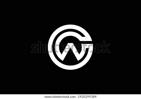 Cw Letter Logo Design On Luxury Stock Vector (Royalty Free) 1920299384 ...