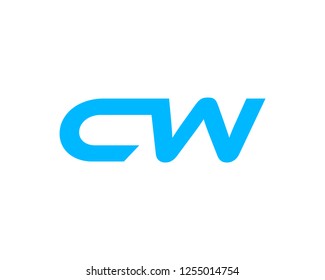 CW Letter Logo Design Template Element