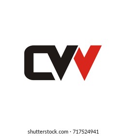 CW letter logo design template vector