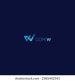 Plantilla de diseño de icono de logotipo de carta CW