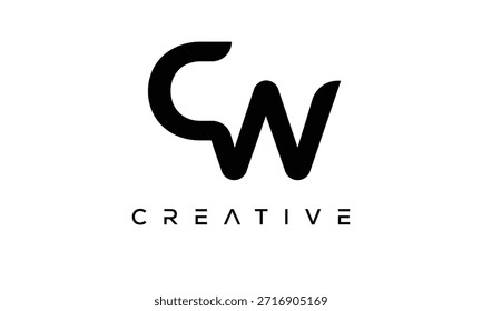 CW Letter Monogram Logo for Modern Creative Brand Identity