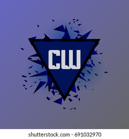 Cw Logo Stock Vector (royalty Free) 691032970 