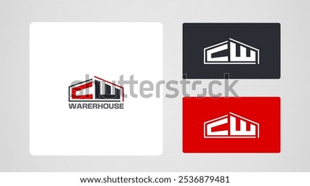 CW Real Estate or Warehouse logo Template 