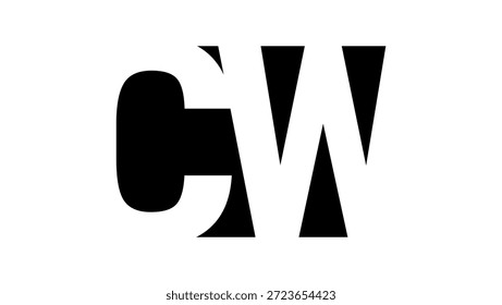 CW Vector Art, black isolated silhouette