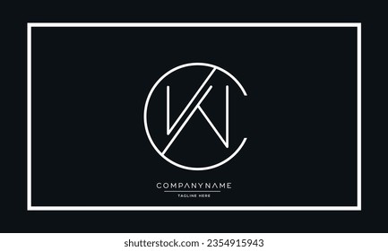 CW or WC Alphabet Letters Logo Monogram