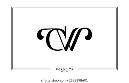CW, WC, C, W, Abstract Letters Logo Monogram