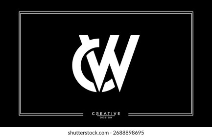 CW, WC, C, W, Letras Abstractas Logo Monograma