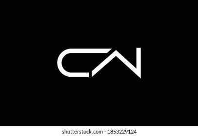 El concepto de diseño del logotipo de CW WC C W con fondo. Letra de icono del monograma creativo mínimo basado en el inicio. Diseño vectorial de alfabeto lujoso moderno