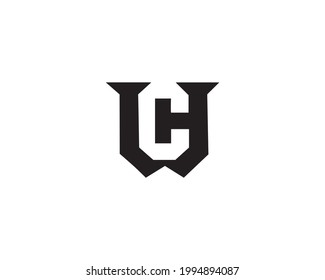 CW and WC initial logo design vector creative
