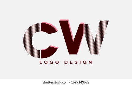 CW-WC-Letter-Vorlage für das erste Logo-Design
