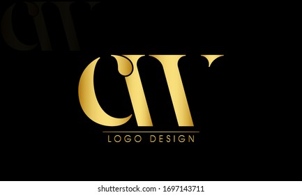 CW WC Letter Initial Logo Design Template
