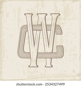 CW,  WU,  logo CW, Letter CW, vector, logo, Wedding Monogram Initials, Wedding Logo,Wedding Monogram, Logo Design , Monogram Vintage