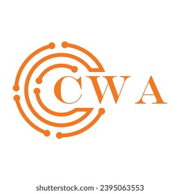 CWA-Briefdesign. CWA-Brief-Technologie Logo-Design auf weißem Hintergrund. CWA Monogram Logo-Design für Unternehmer und Unternehmen
