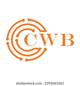 CWB letter design. CWB letter technology logo design on white background. CWB Monogram logo design for entrepreneur and business