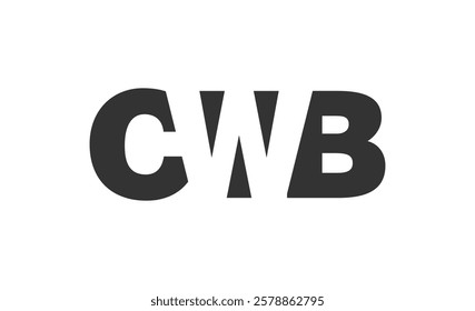 CWB logo design. Initial letter C W B bold font style for tech startups, consulting, corporate branding. Creative company name, headlines typography identity, trendy logotype. Vector illustration.