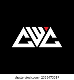 Diseño del logotipo de la letra del triángulo CWC con forma de triángulo. Monograma de diseño del logotipo del triángulo CWC. Plantilla de logotipo vectorial de triángulo CWC con color rojo. Logo triangular de CWC Diseño sencillo, elegante y lujoso.