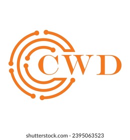 CWD letter design. CWD letter technology logo design on white background. CWD Monogram logo design for entrepreneur and business