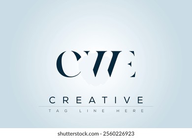 CWE abstract letter logo design. This logo is designed by three abstract letters.