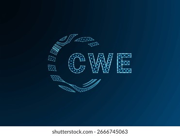 CWE low poly letter logo vector design. CWE lower poly logo design. CWE unique low poly logo design.
