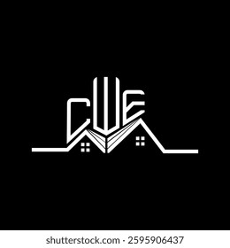 CWE Real State logo design, CWE simple and modern logo. CWE luxurious alphabet design  