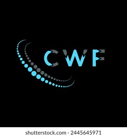 Diseño abstracto del logotipo de la letra de CWF. CWF diseño único. CWF.
