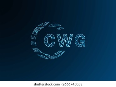 CWG low poly letter logo vector design. CWG lower poly logo design. CWG unique low poly logo design.
