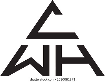 Diseño del logotipo del triángulo de CWH, icono, símbolo, archivo del Vector 