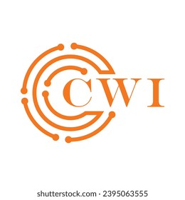 CWI letter design. CWI letter technology logo design on white background. CWI Monogram logo design for entrepreneur and business