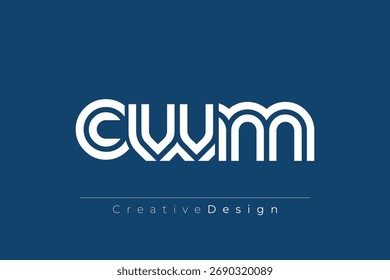 CWM Creative Unique Modern Letter Logo Design. Elegant Monogram Logo Design with Decorative Elements and Typography