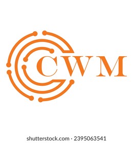 CWM letter design. CWM letter technology logo design on white background. CWM Monogram logo design for entrepreneur and business