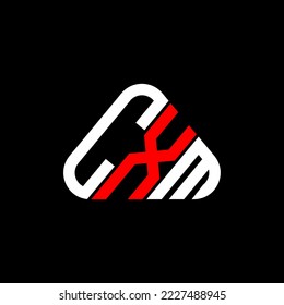 CWM Brief Logo kreatives Design mit Vektorgrafik, CWM einfaches und modernes Logo in runder Dreiecksform.