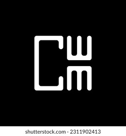 El logotipo de la letra CWM diseño creativo con gráfico vectorial, logotipo CWM sencillo y moderno. Diseño de alfabeto lujoso CWM  