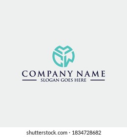 plantilla de logotipo de letra CWM. Icono de tres letras. logotipo de círculo