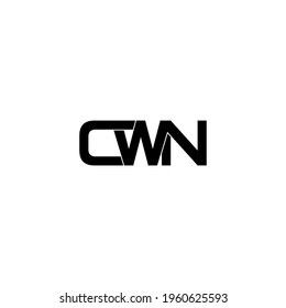 Cwn Letter Original Monogram Logo Design Stock Vector (Royalty Free ...