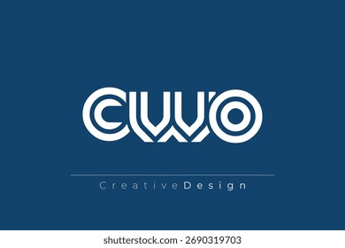 CWO Criativo Único Moderno Carta Logo Design. Elegante Monograma Logo Design com elementos decorativos e tipografia