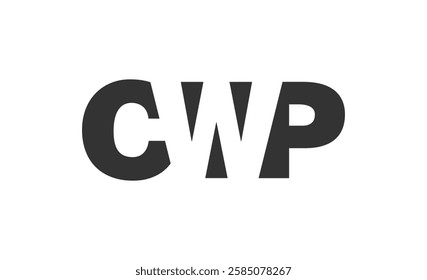 CWP logo design. Initial letter C W P bold font style for tech startups, consulting, corporate branding. Creative company name, headlines typography identity, trendy logotype. Vector illustration.