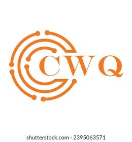 CWQ-Buchstaben-Design. CWQ-Brief-Technologie Logo-Design auf weißem Hintergrund. CWQ Monogram Logo-Design für Unternehmer und Unternehmen