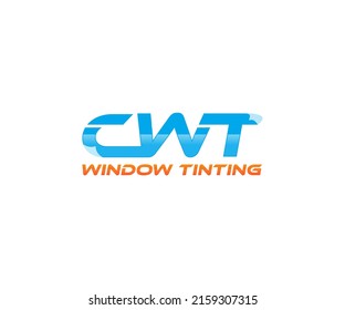 Cwt Window Tinting Logo Design Monogram Illustration