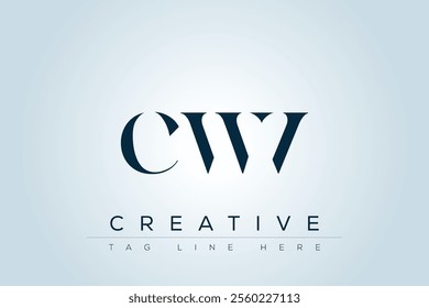 CWV abstract letter logo design. This logo is designed by three abstract letters.