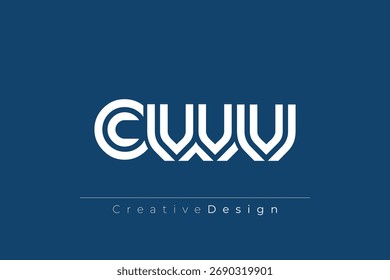 CWV Creative Unique Modern Letter Logo Design. Elegant Monogram Logo Design with Decorative Elements and Typography