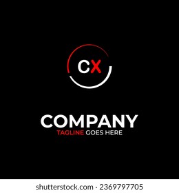 CX creative modern letters logo design template