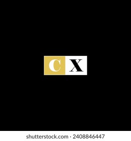 Design-Vorlage für kreative, moderne Buchstaben des CX