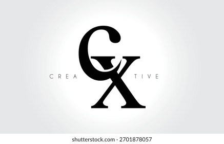 CX  Elegant Serif Monogram Logo – Luxury Lowercase Typographic Lettermark for Modern Branding